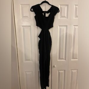 bebe Black Jumpsuit w/ Cut-Outs